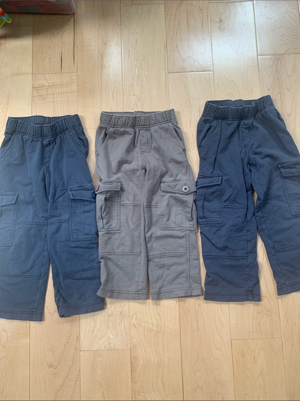 Tea Set of 3 Kids Cargo Jogger Pants - Navy & Gray all sz 4